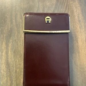 Vintage 80-90s ETIENNE AIGNER Leather Cigarette Lipstick Case 1